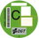 Pegatina del distintivo C, verde